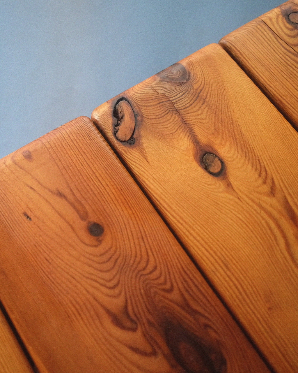 Brutalist solid pine coffee table [large]