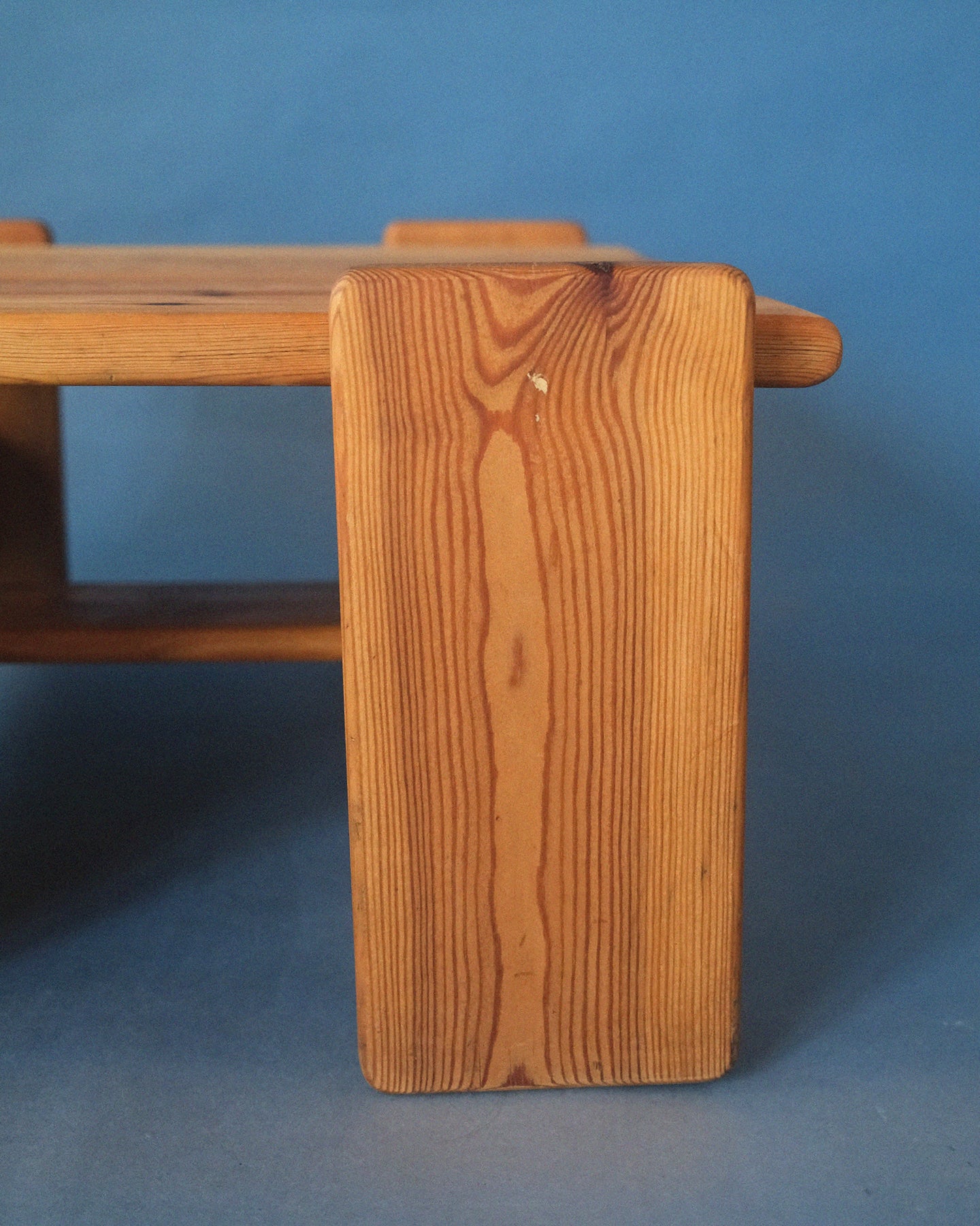Brutalist solid pine coffee table [small]
