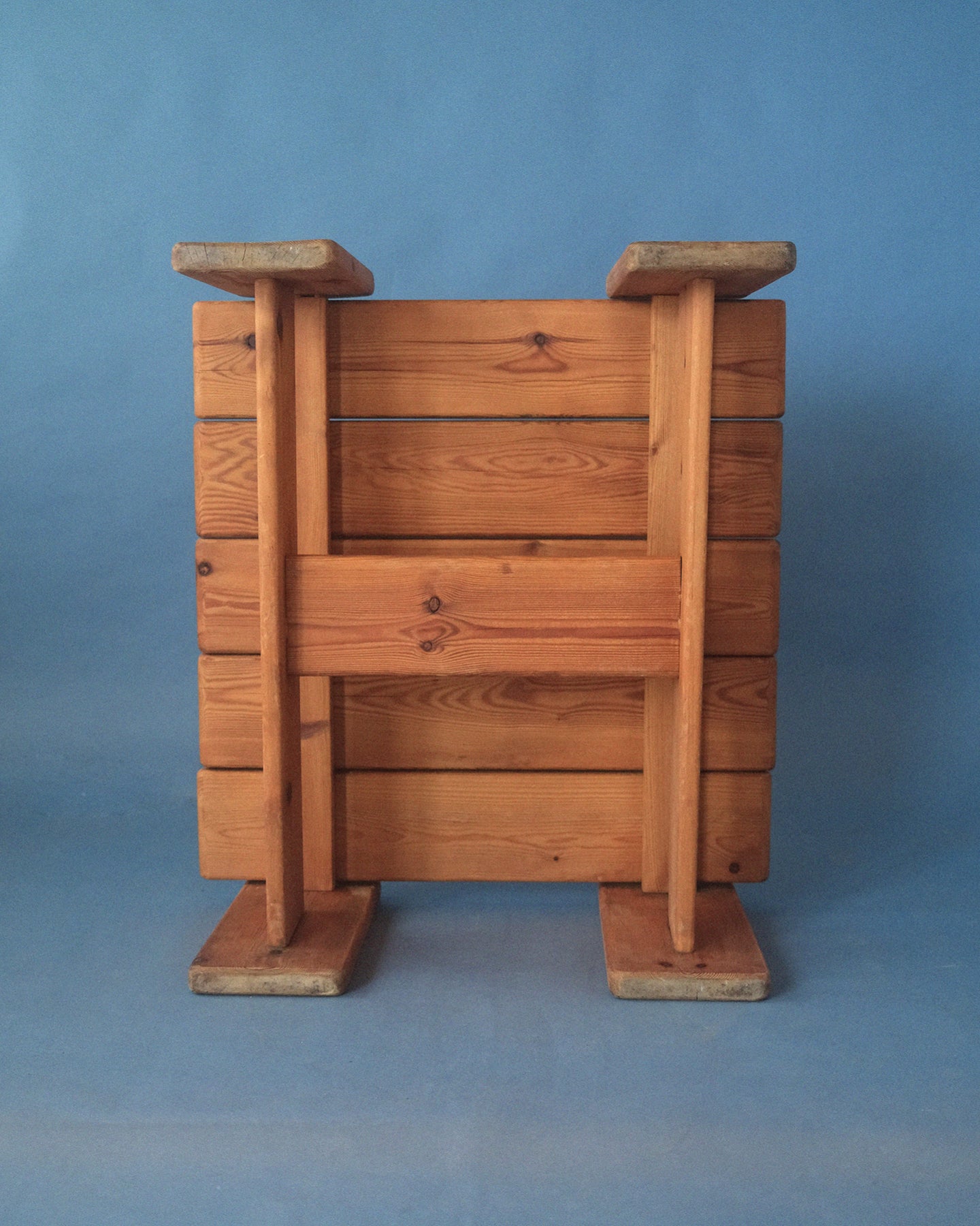 Brutalist solid pine coffee table [small]