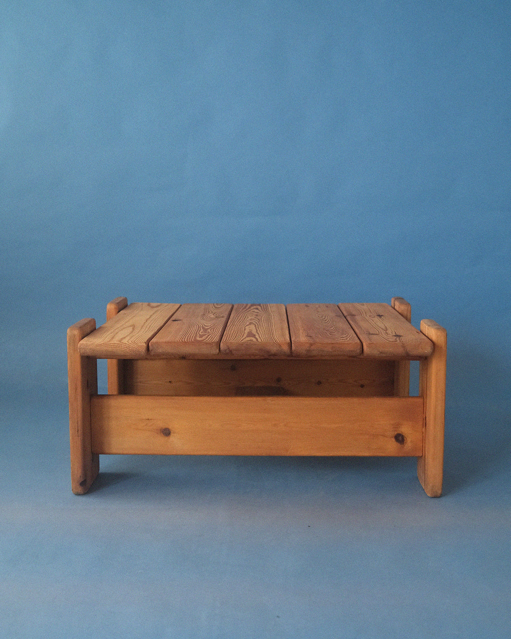 Brutalist solid pine coffee table [small]