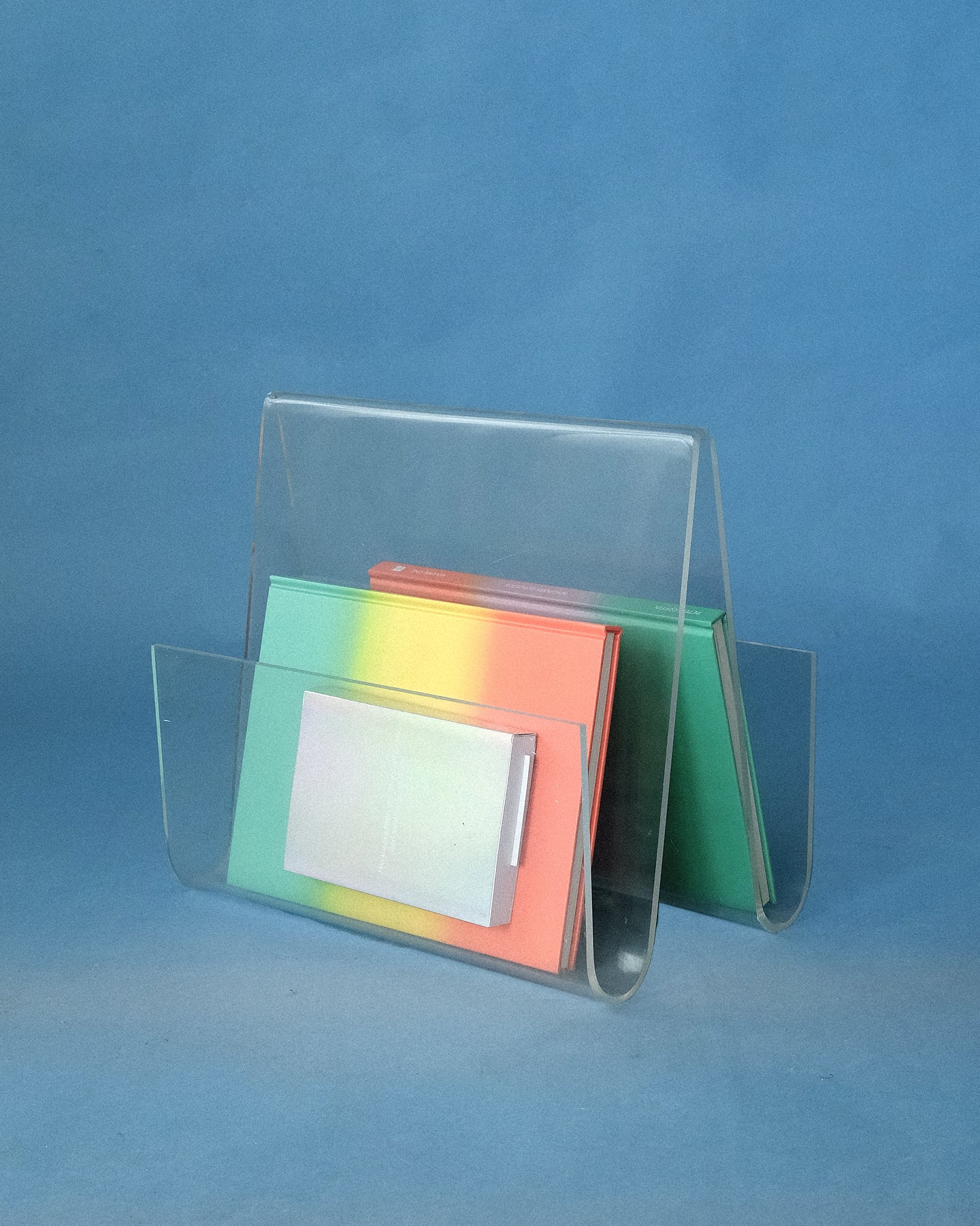 Clear acrylic magazine holder