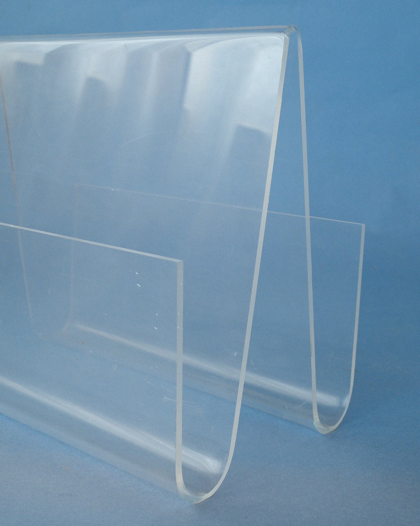 Clear acrylic magazine holder