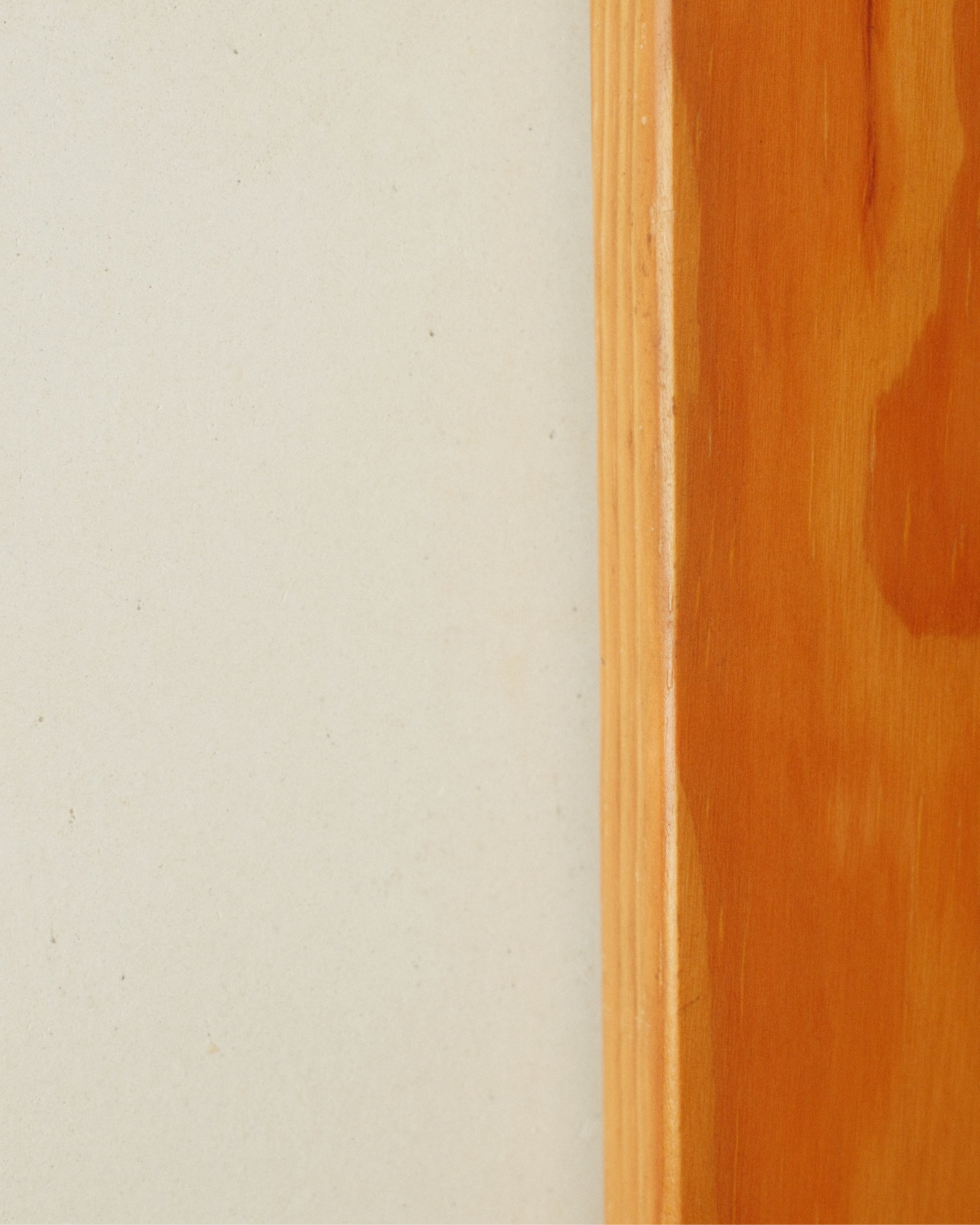 Rounded pine mirror