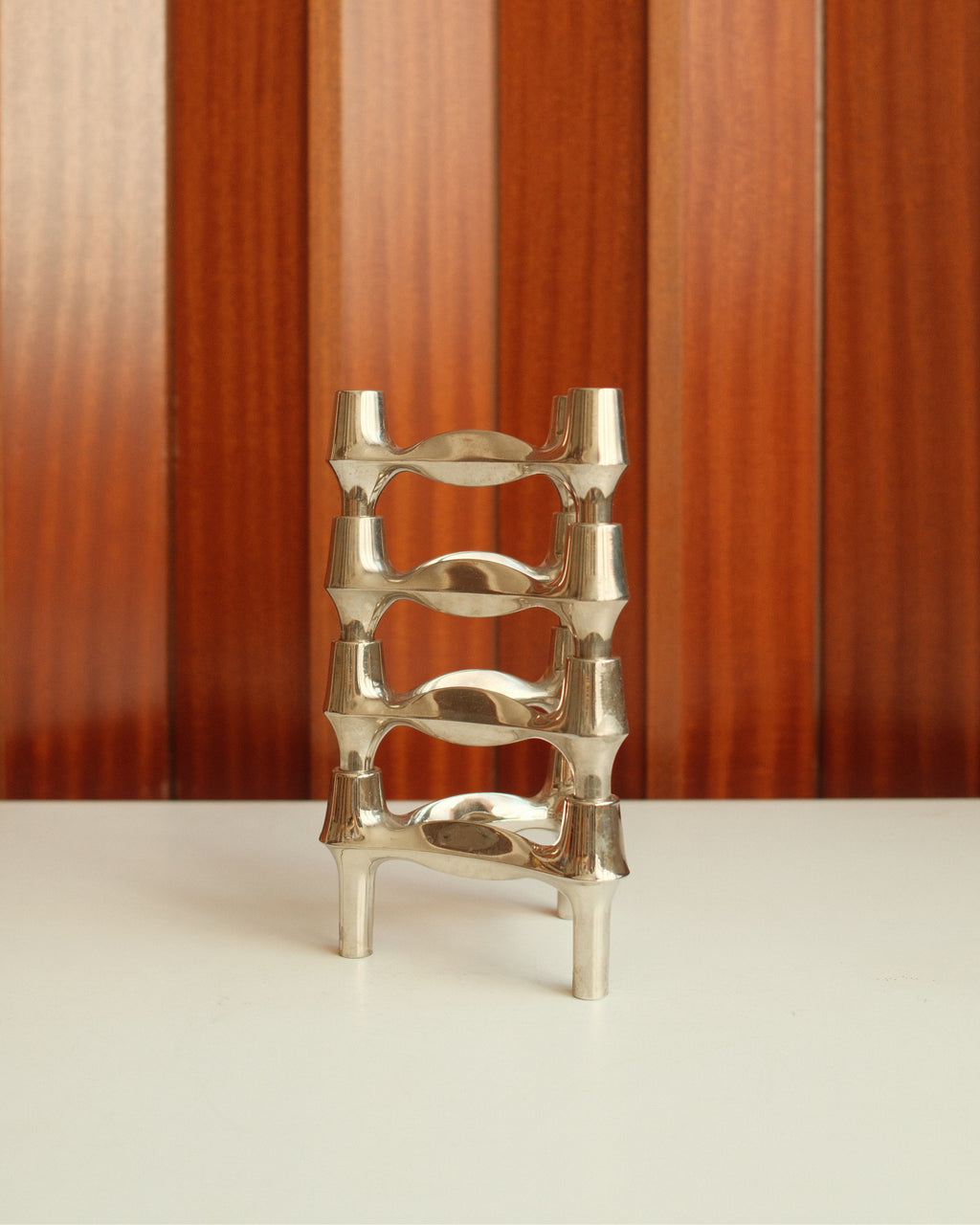 Modular Candle Holders in Chrome, Stoff Nagel/BMF