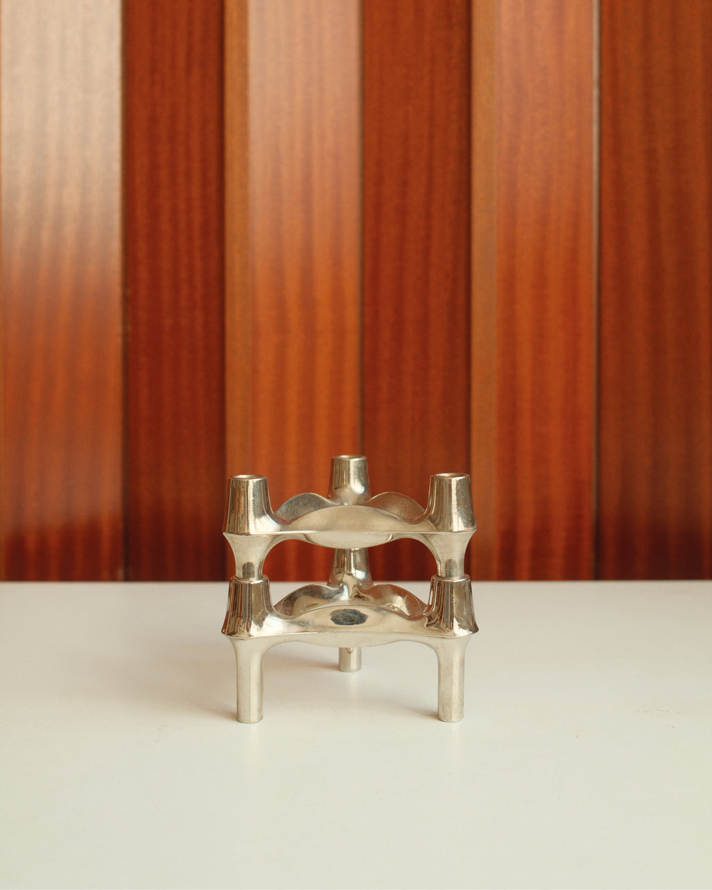 Modular Candle Holders in Chrome, Stoff Nagel/BMF