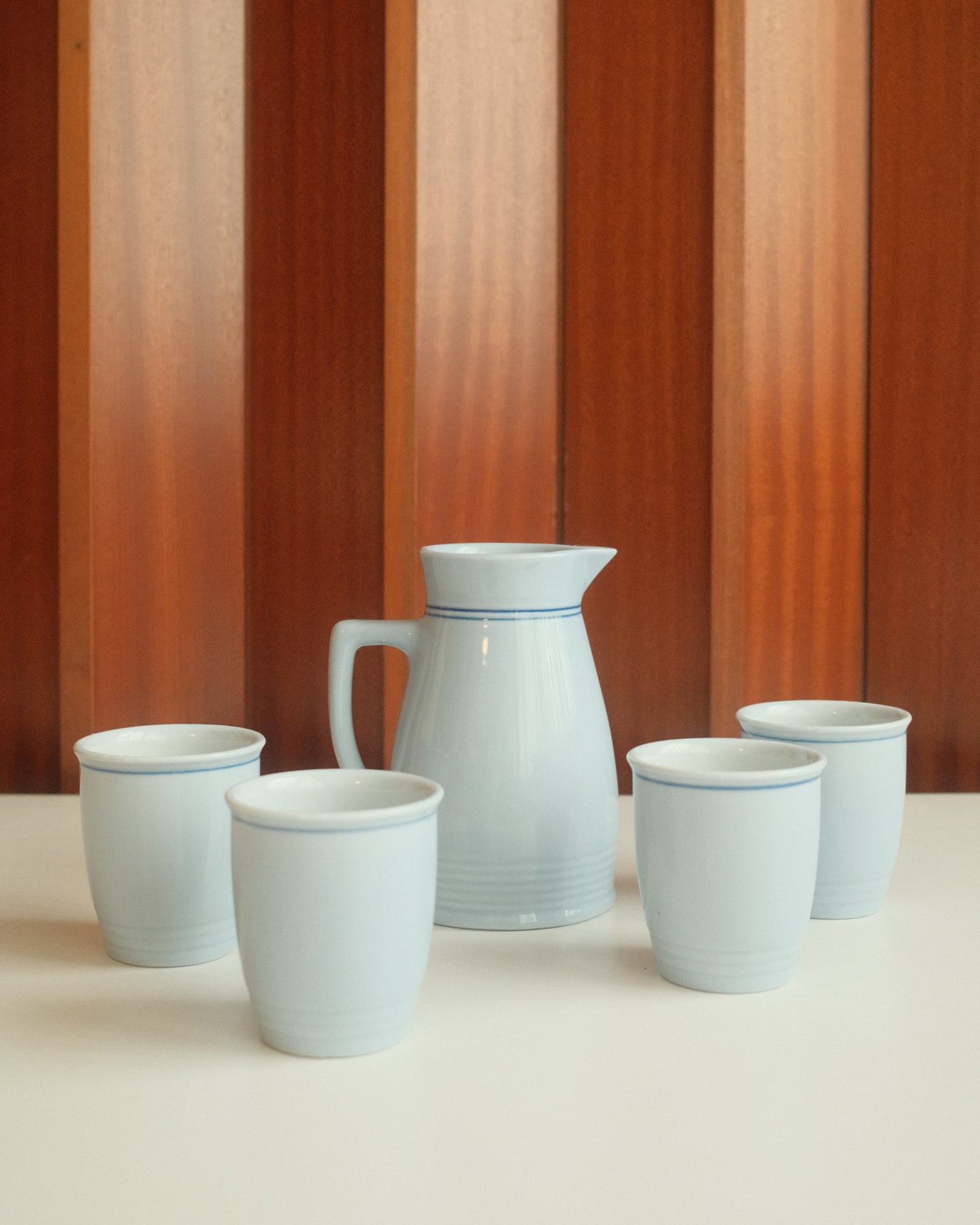 Light blue porcelain pitcher set