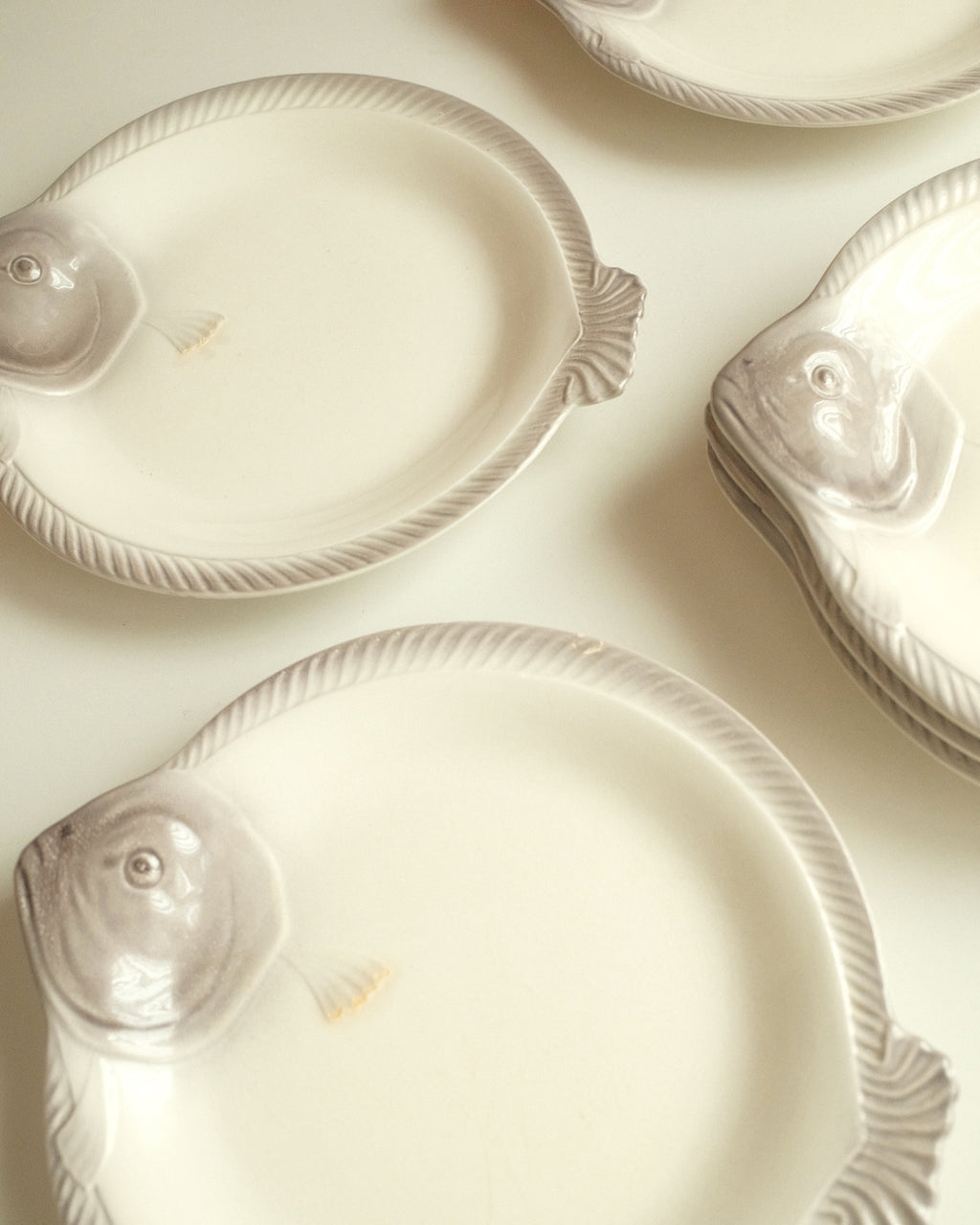 Ceramic Fish Plates & Serving Platter, Albin Müller, Waechtersbach